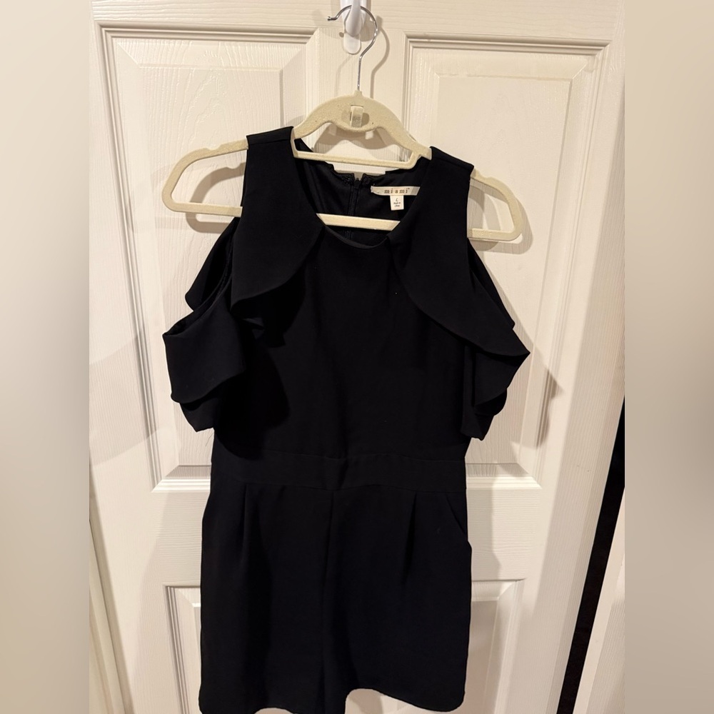 miami Black Cold-Shoulder Romper